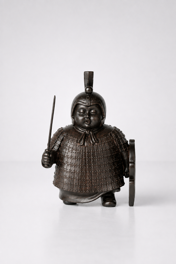 Pair Of Chinese Soldier Bookends